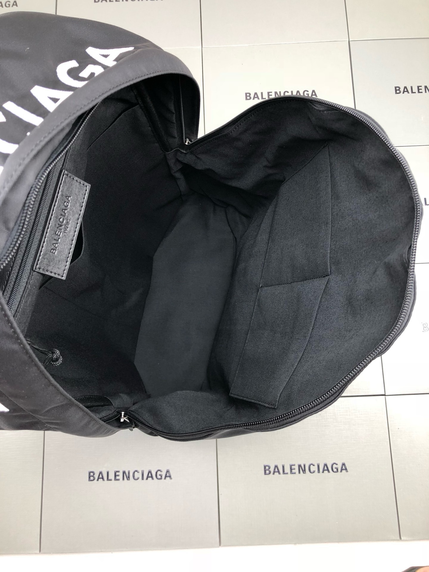 Replica Balenciaga Embroidered Canvas Backpack - Image 5