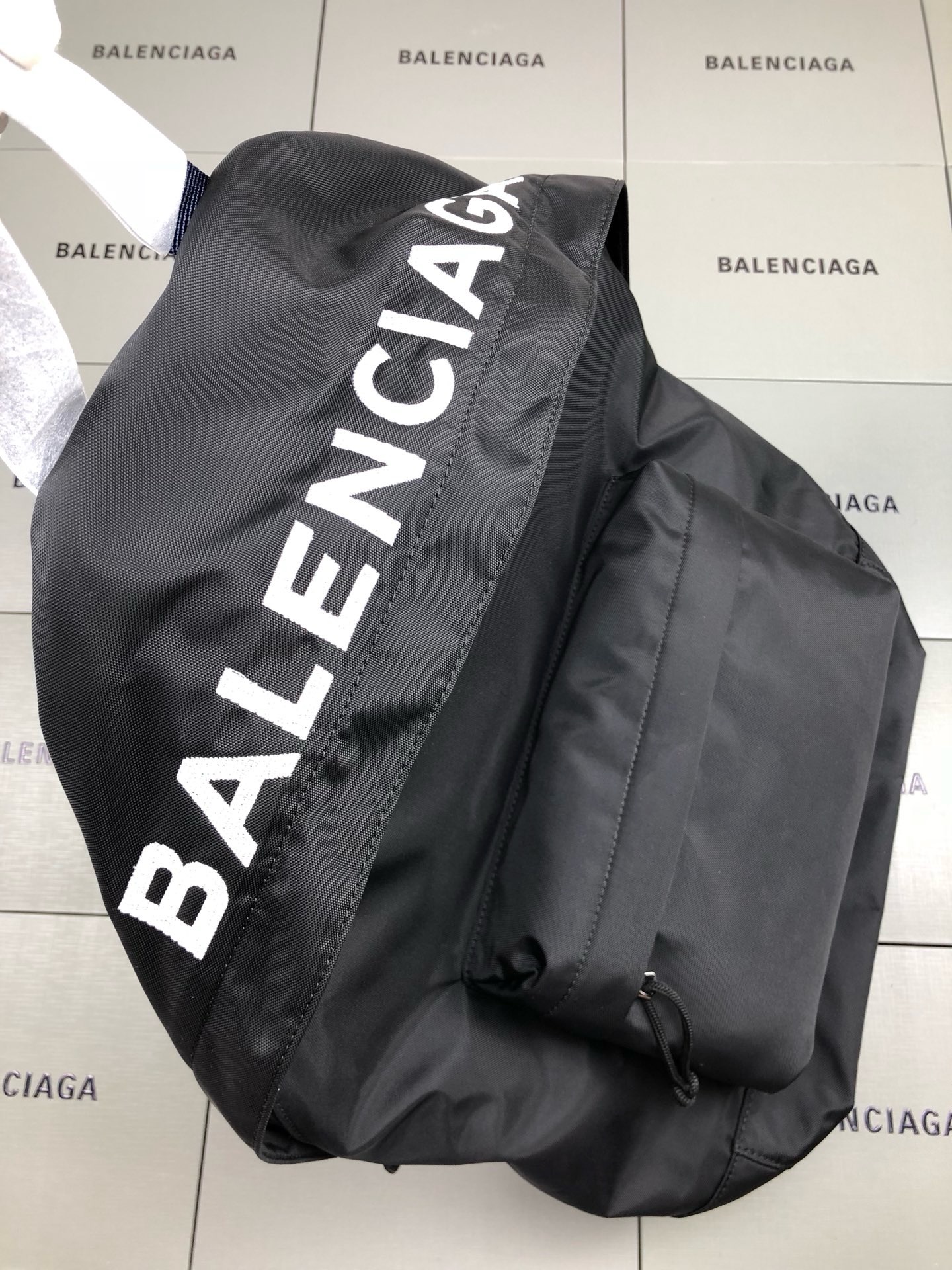 Replica Balenciaga Embroidered Canvas Backpack - Image 3