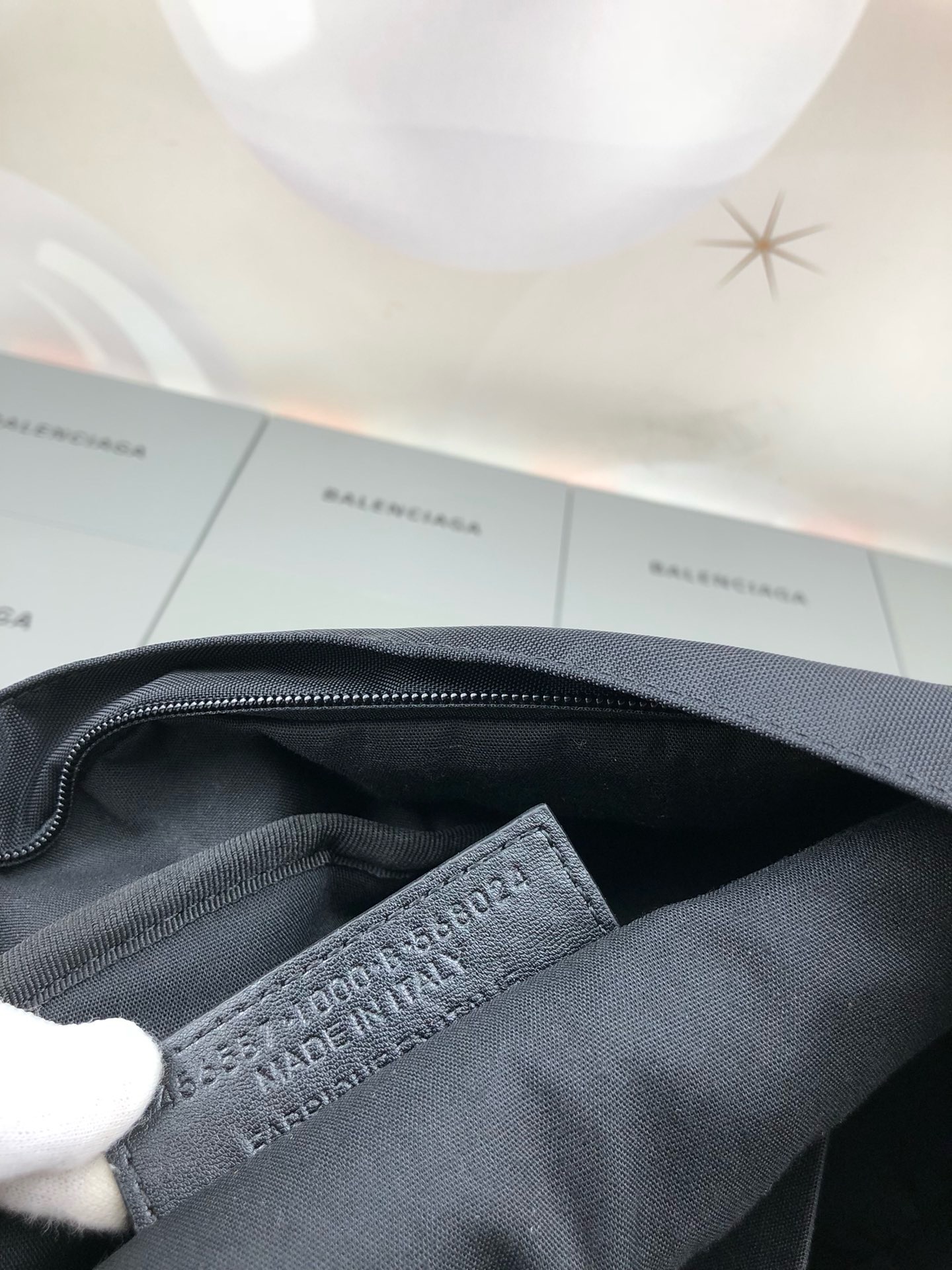 Replica Balenciaga Embroidered Canvas Backpack - Image 4