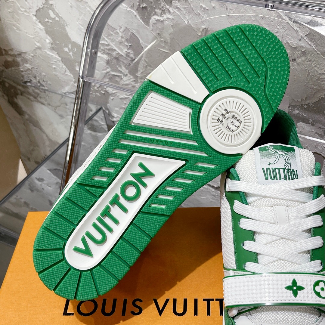 Réplica LV Zapatillas Green Monogram Denim - Image 8